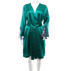 100% Seide Morgenmantel ROYAL LACE von Luna di Seta