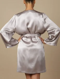 100% Seide Morgenmantel SOIE LASER elegant von Marjolaine