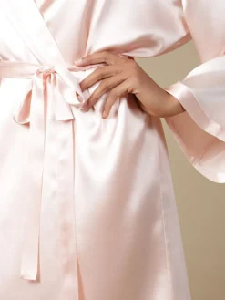 100% Seide Morgenmantel SOIE LASER elegant von Marjolaine