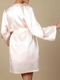 100% Seide Morgenmantel SOIE LASER Satin von Marjolaine