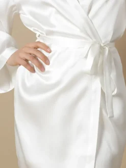 100% Seide Morgenmantel SOIE LASER Satin von Marjolaine