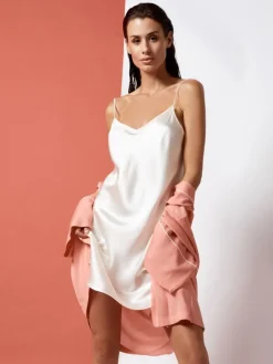 100% Seide Nachthemd CAROLINE von Vivis