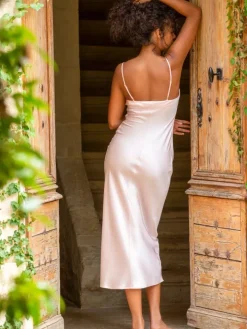 100% Seide Nachtkleid lang SOIE ODANA uni Marjolaine