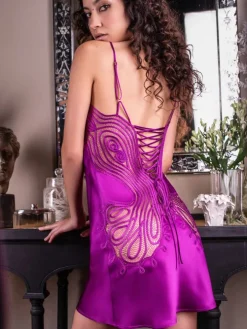 100% Seide Neglige SOIE FANTAISIE uni von Marjolaine