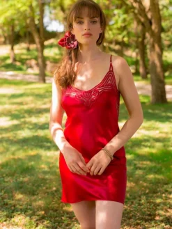 100% Seide Neglige SOIE FANTAISIE uni von Marjolaine