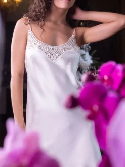 100% Seide Neglige SOIE FANTAISIE uni Marjolaine