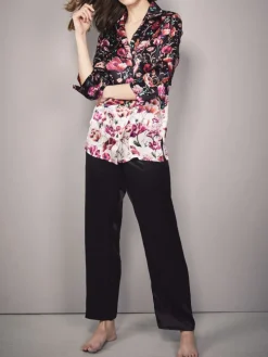 100% Seide Pyjama ROSES von Eva B. Bitzer