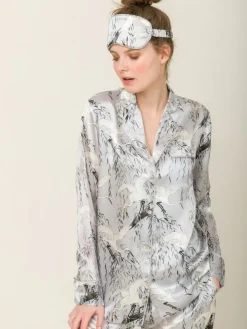 100% Seide Schlafanzug Elisabetha in JAPANESE GARDEN von Radice