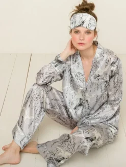 100% Seide Schlafanzug Elisabetha in JAPANESE GARDEN von Radice