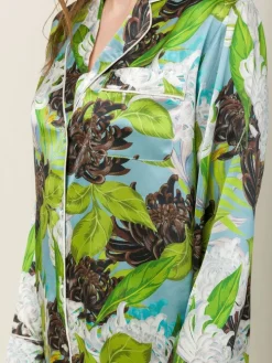 100% Seide Schlafanzug Elisabetha in VERONA GARDEN von Radice