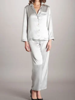 100% Seide Schlafanzug LAILA uni von Vivis
