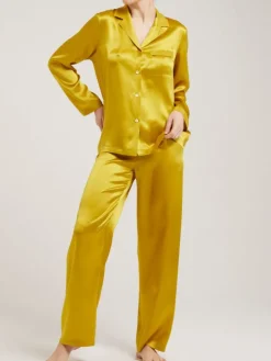 100% Seide Schlafanzug LAILA klassisch von Vivis