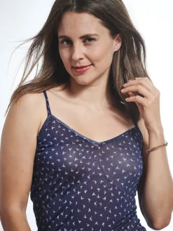 100% Seide SPAGHETTI TOP transparent Kokon Zwo