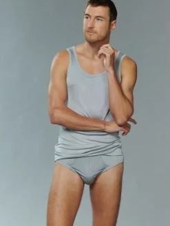 100% Seide Träger Unterhemd Kokon Zwo für Herren