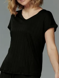 100% Seide T-Shirt AJOUR uni von Kokon Zwo