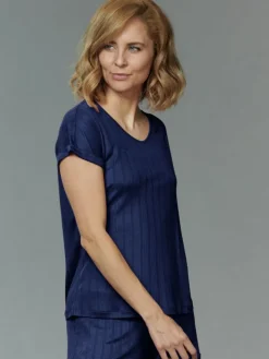 100% Seide T-Shirt AJOUR uni von Kokon Zwo