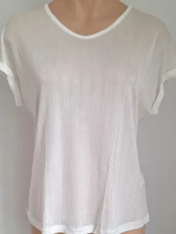 100% Seide T-Shirt AJOUR uni von Kokon Zwo