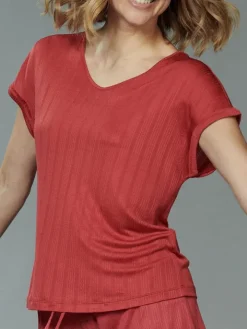 100% Seide T-Shirt AJOUR von Kokon Zwo