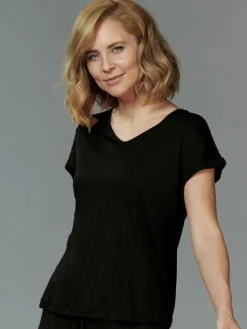 100% Seide T-Shirt AJOUR von Kokon Zwo