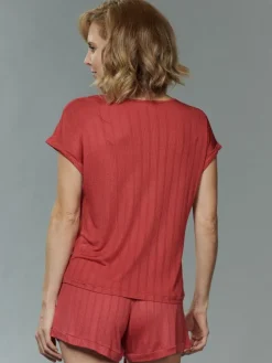 100% Seide T-Shirt AJOUR von Kokon Zwo