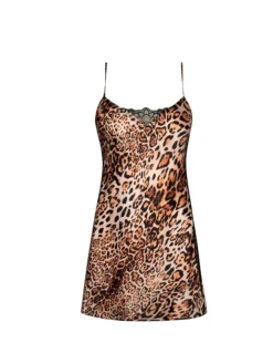 Animal-Print Babydoll FAUVE AMOUR mit Seide und Spitze von Lise Charmel