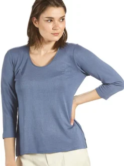 3/4-Arm Shirt CINDA No. 2 von Kokon Zwo mit Seide und Leinen