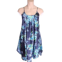 Baby-Doll GARDEN PRINT blau geblümt von Luna di Seta