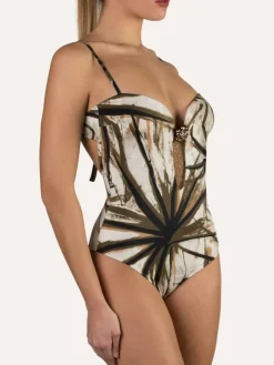 Badeanzug AFRIKA schwarz-creme von Cotton Club Mare