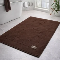 Badvorleger Baumwolle Frottee schokobraun ca. 60x100 cm von Facotti