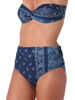 Bandeau-Bikini IBIZA in blau von Ritratti Mare