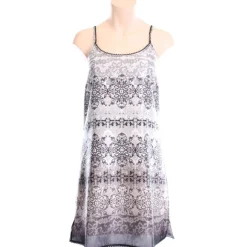 Batist Kleid Baumwolle mit Seide DARK BEAUTY grau-schwarz von Gattina