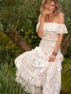 Baumwolle Lochspitze Sommerkleid GLADYS von Marjolaine