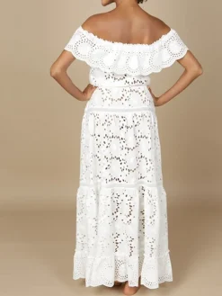 Baumwolle Lochspitze Sommerkleid GLADYS von Marjolaine