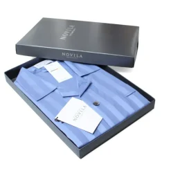 Baumwollsatin Herren Luxus-Schlafanzug KAI STREIFEN von Novila