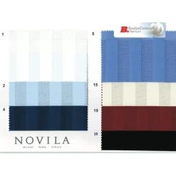 Baumwollsatin Herren Luxus-Schlafanzug KAI STREIFEN von Novila