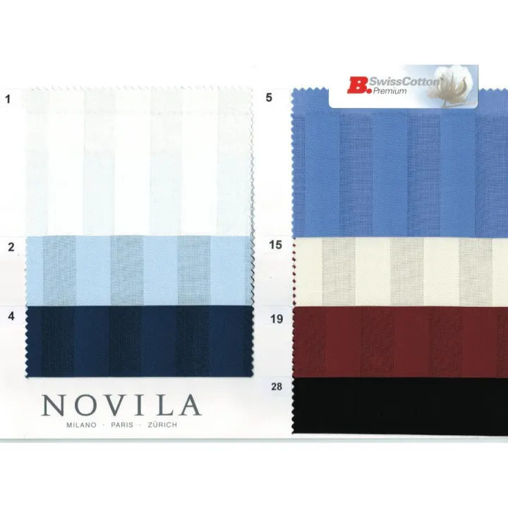 Baumwollsatin Herren Luxus-Schlafanzug KAI STREIFEN von Novila