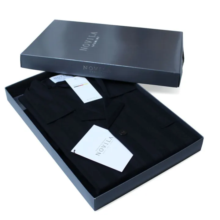 Baumwollsatin Herren Luxus-Schlafanzug KAI STREIFEN von Novila