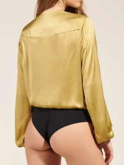 Blusenbody mit Seide BUSE 72 messing von Pain de Sucre