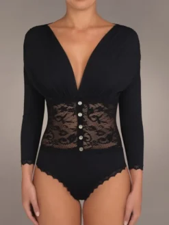 Body OSIRIS 41 schwarz mit Spitze von Suggest