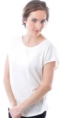 Bourette Seidenmix Sommer T-SHIRT uni von Alkena