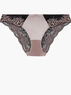 Brasiliana Slip FEMME GLAMOUR altrosa-schwarz von Aubade mit Seide