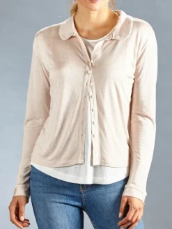 Cardigan CINDA Kokon Zwo mit Seide und Leinen