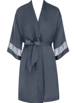 Crepe Morgenmantel medium CHEMISES MATTE sturmgrau von Triumph