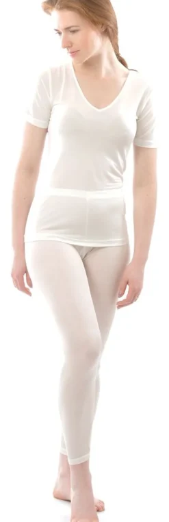 Damen Bio-Seide LEGGINGS uni von Alkena