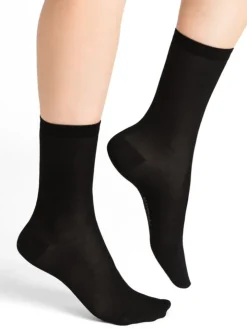 Damen Seidensocken mit 91% Seide glatt von Bleuforêt
