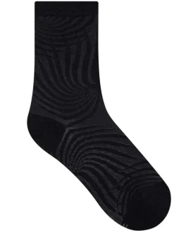 Damen Seidensocken Tigerstreifenmuster mit 74% Seide von Bleuforêt