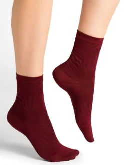 Damen Seidensocken Tigerstreifenmuster mit 74% Seide von Bleuforêt