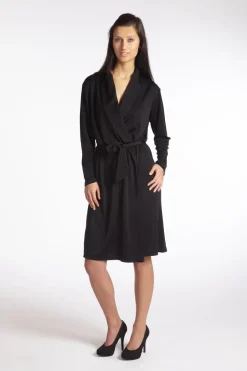 Feiner Wirkseide Morgenmantel kurz TAHITI 100% Seide Gattina