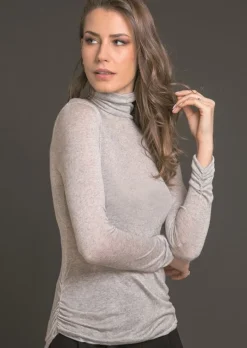 Feines Voile ROLLKRAGEN SHIRT  mit Kaschmir von Artimaglia