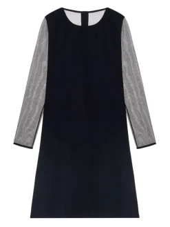 Feinjersey Kleid THESS 61schwarz mit Tüllärmeln von Pain de Sucre